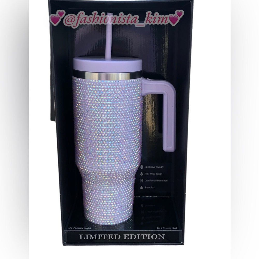 Hydrapeak limited edition iridescent purple rhinestone tumbler 40 oz cup